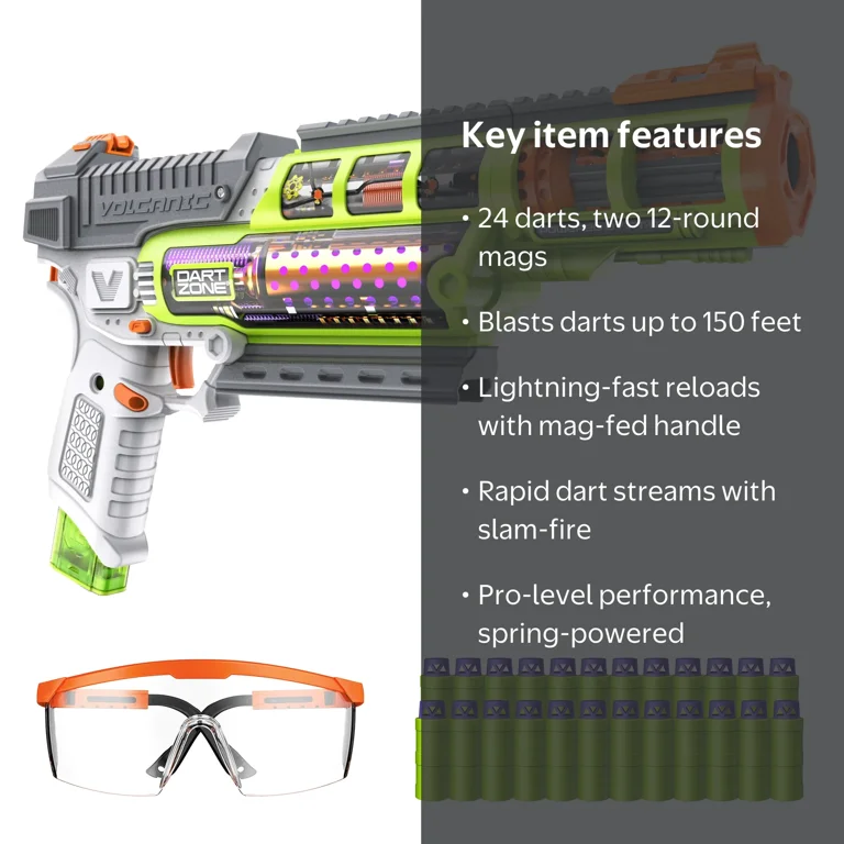 Dart Zone Max Nitroshot+ Volcanic Pro Blaster, Long-range up to