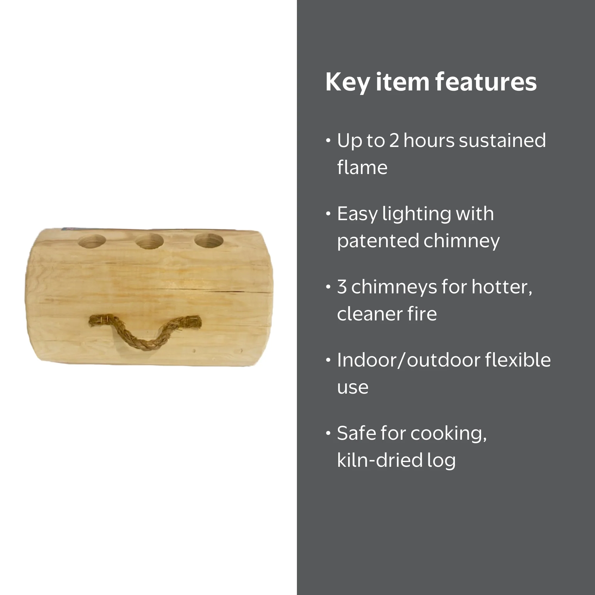 Long Burning TimberTote TripleTorch Fire Starter: Multi-use Indoor