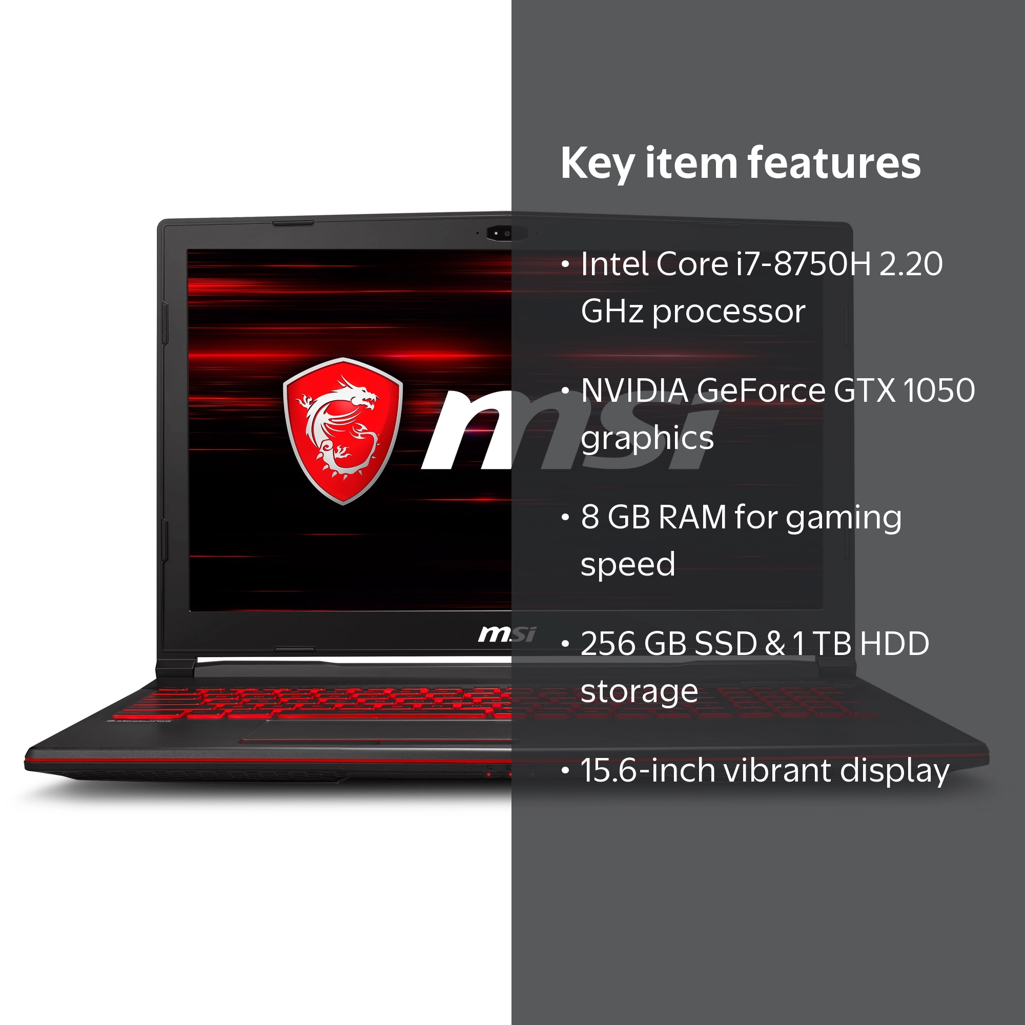 MSI GL63 Gaming Laptop 15.6