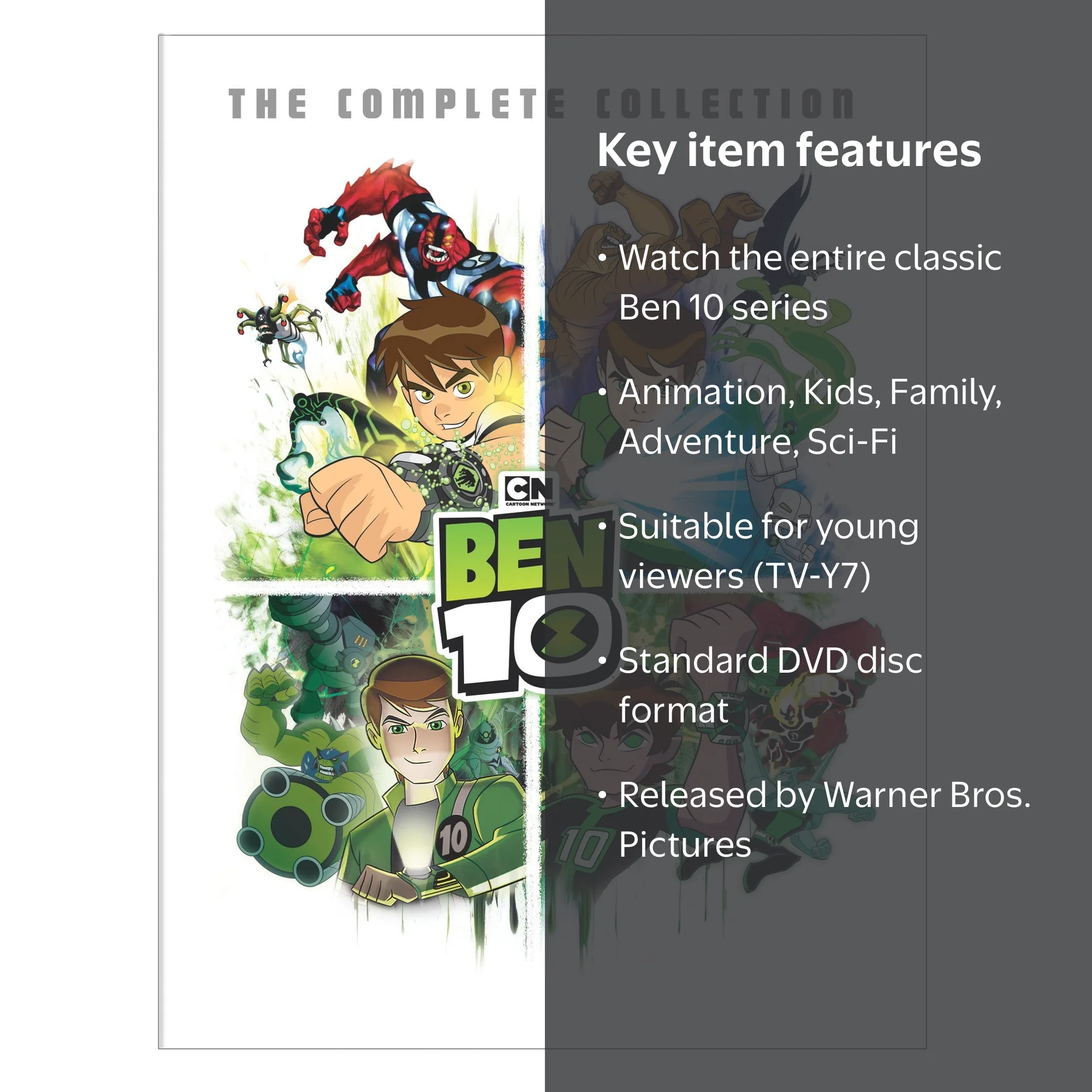 Free Shipping! SDS Ben 10 Classic The Complete Series DVD Family