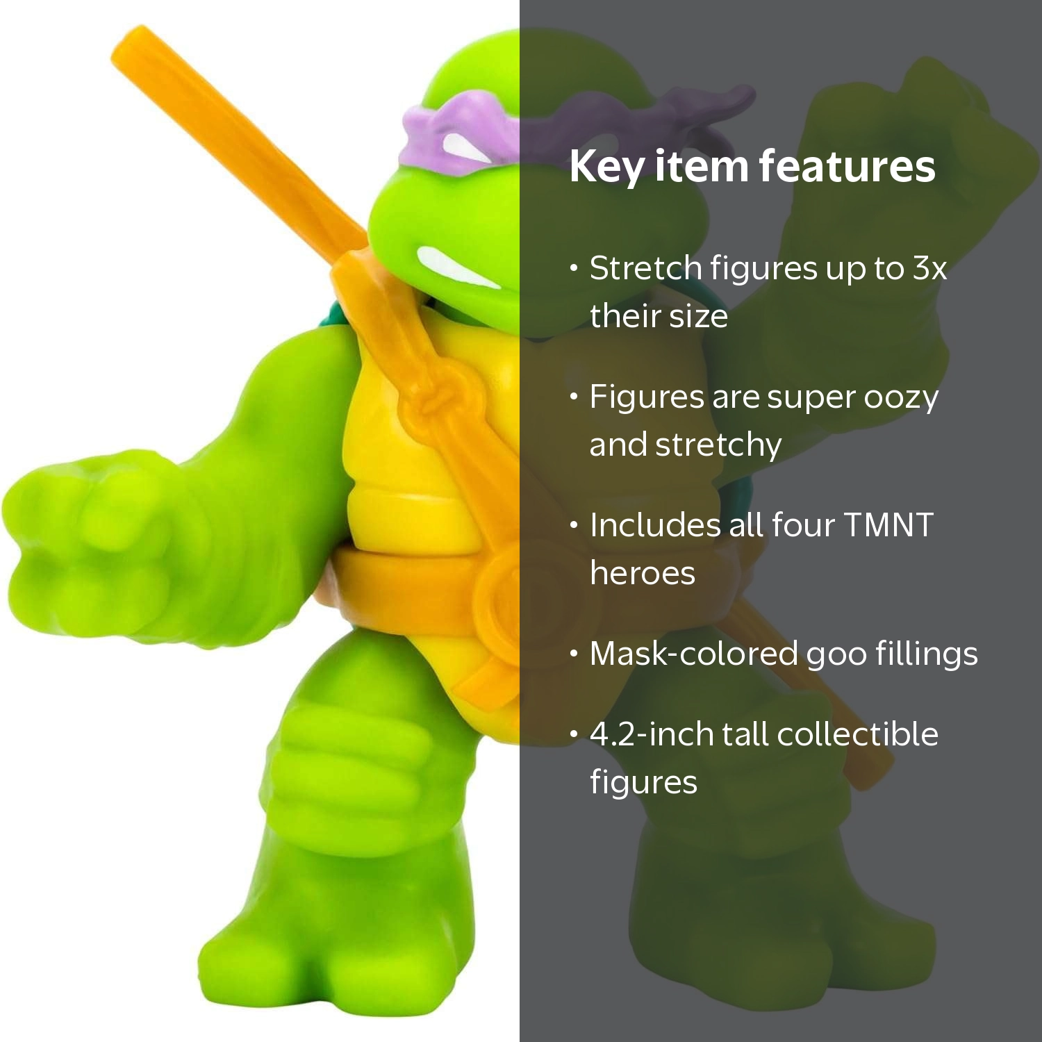 TMNT Heroes of Goo Jit Zu 4pk - Stretchy Oozy Action Figures