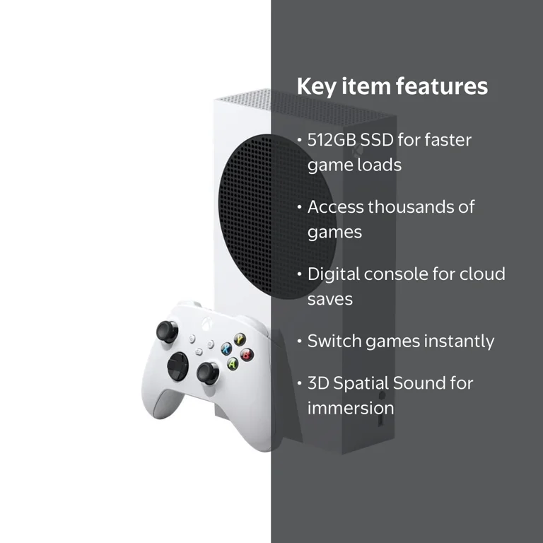 Microsoft Xbox Series S 512GB All-Digital Console RRS-00001-White