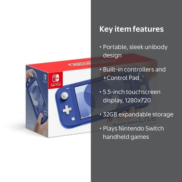 Nintendo Switch Lite, Blue, International Version - New & Handheld