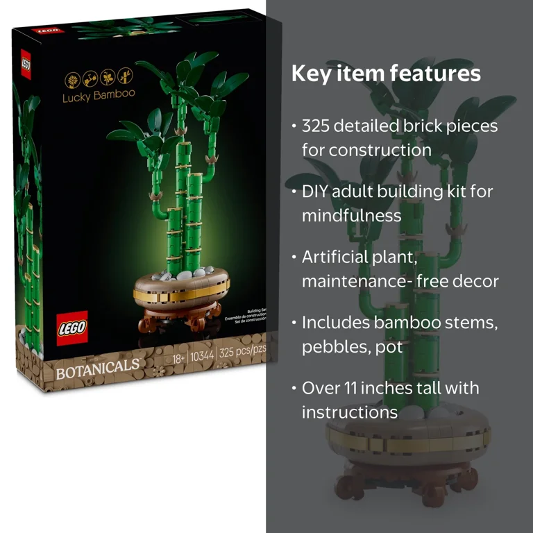 LEGO, Botanicals Lucky Bamboo Building Set, 10344, 325 Pieces