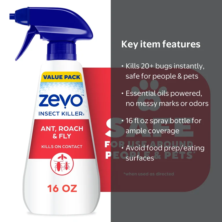 Zevo Roach Killer & Multi Insect Spray for Ants, Flies & More 16