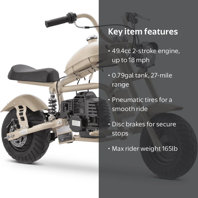 Aoemoe Gas Mini Chopper Bike, DB003 Model 49.4 CC 2-Stroke Dirt