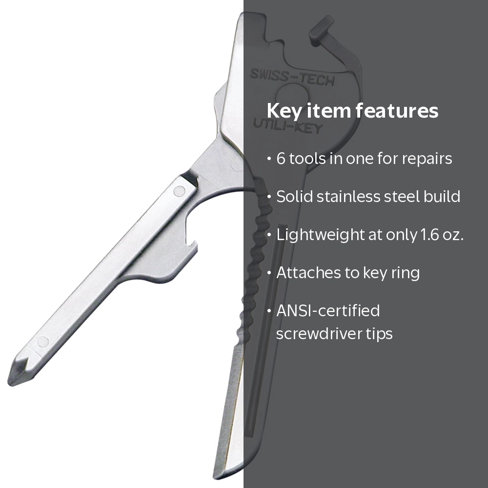 Swiss Tech Utili-Key 6-in-1 Key Ring Multitools - Walmart.com