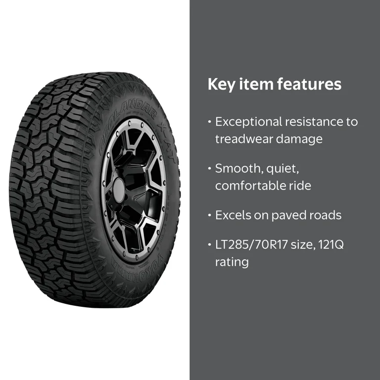 Yokohama Geolandar X-AT Road Truck Tire, LT285/70R17 121Q BW, All