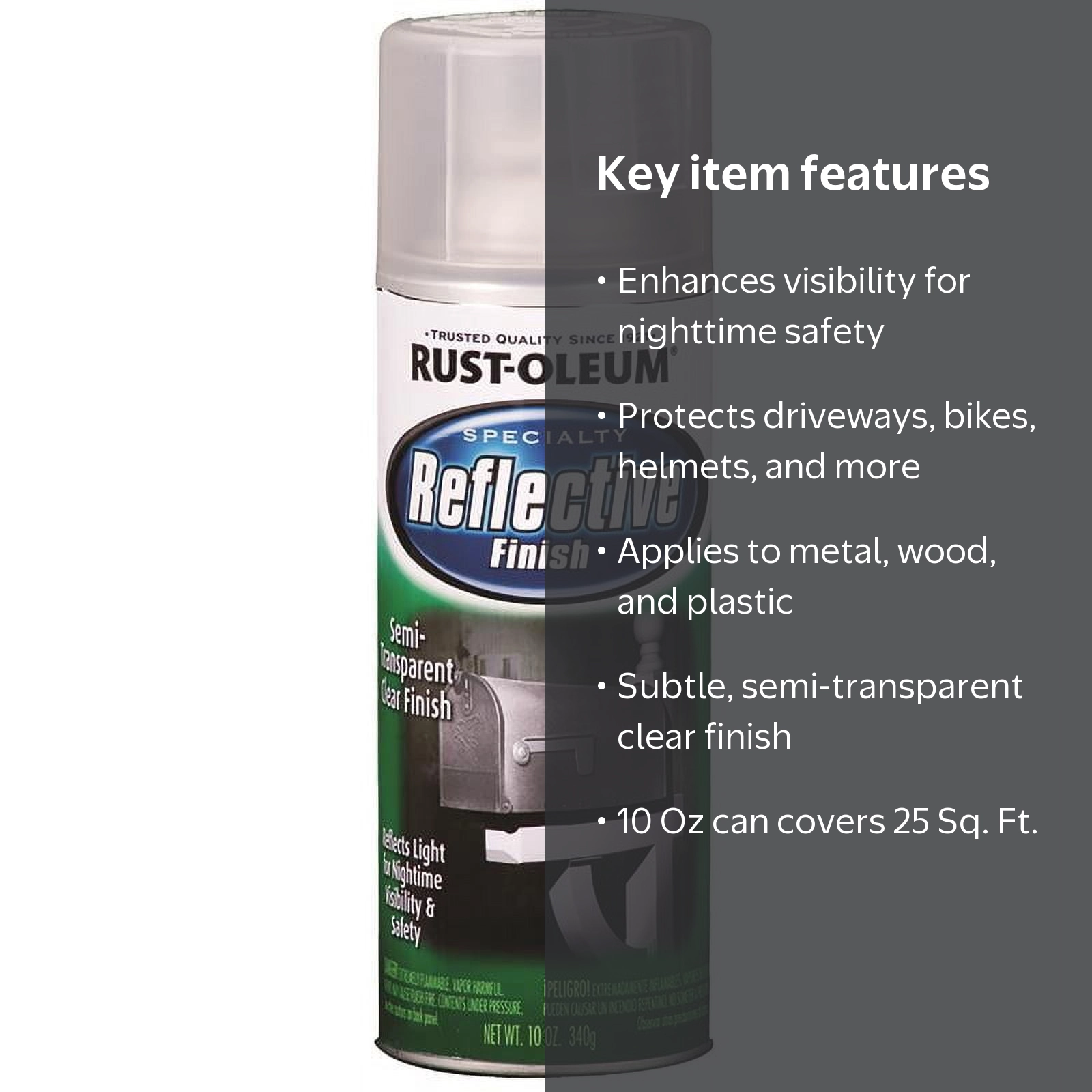 Rust-Oleum, Specialty Reflective Finish Spray, 10 oz, Clear Gloss