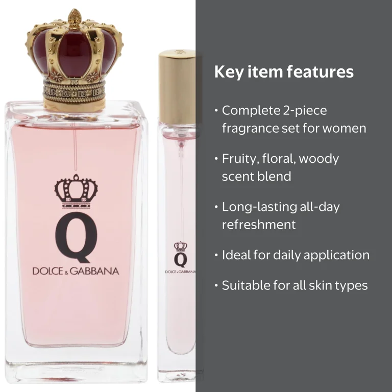 Q by Dolce and Gabbana for Women - 2 Pc Gift Set 3.3oz EDP Spray