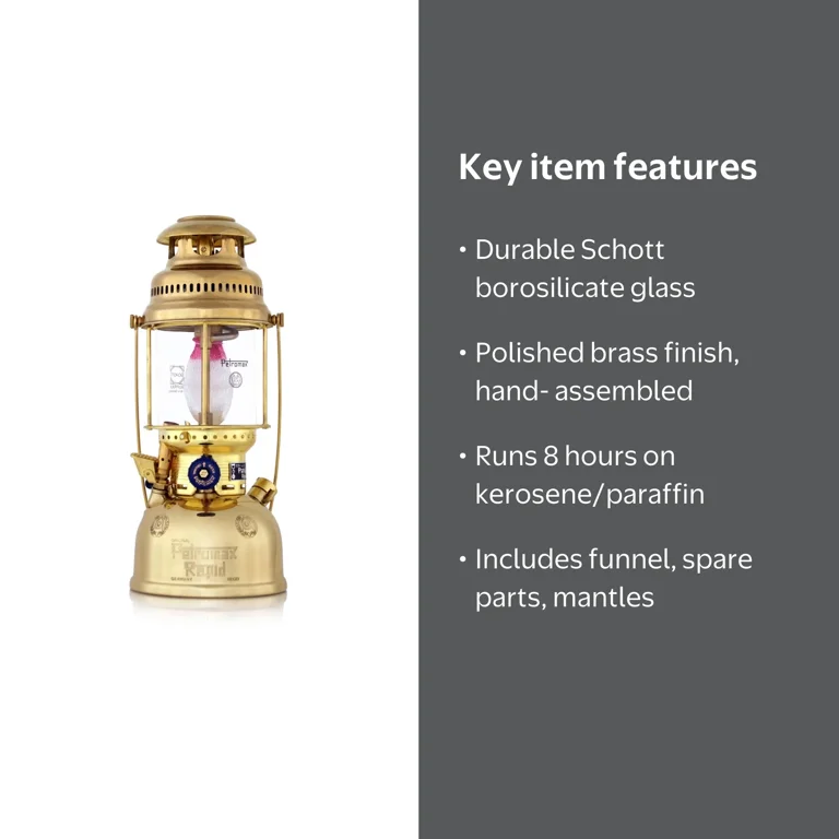 Petromax, Lantern, 500 Candlepower, Polished Brass - Walmart.com