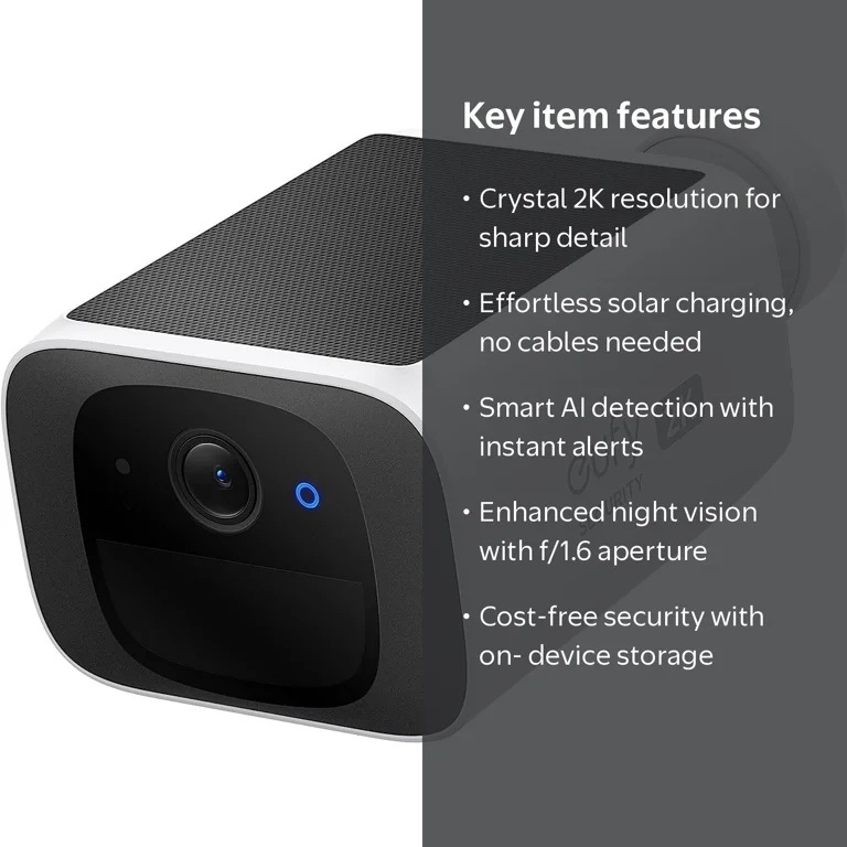 eufy Security SoloCam S220, Solar Security Camera, 2K Resolution