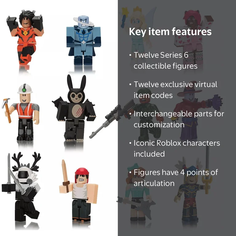 Roblox Series 6 New Characters Figure 12-Pack with 12 Exclusive