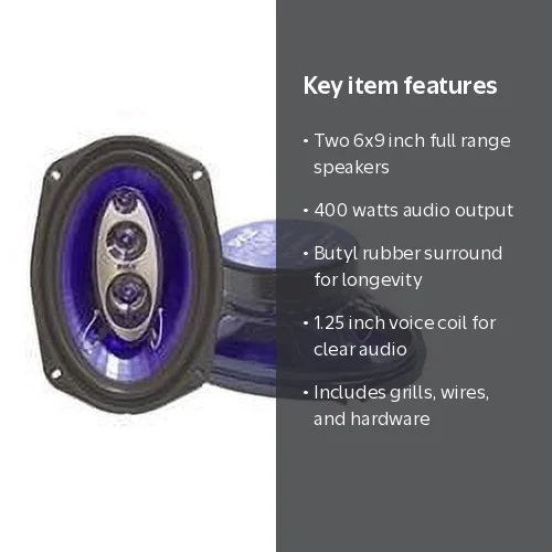 Pyle, Car Coaxial Speakers, PL6984BL, 6