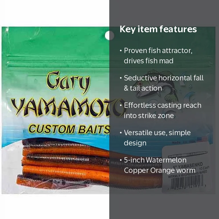 Gary Yamamoto Custom Baits Senko Worm, Bronze, 5