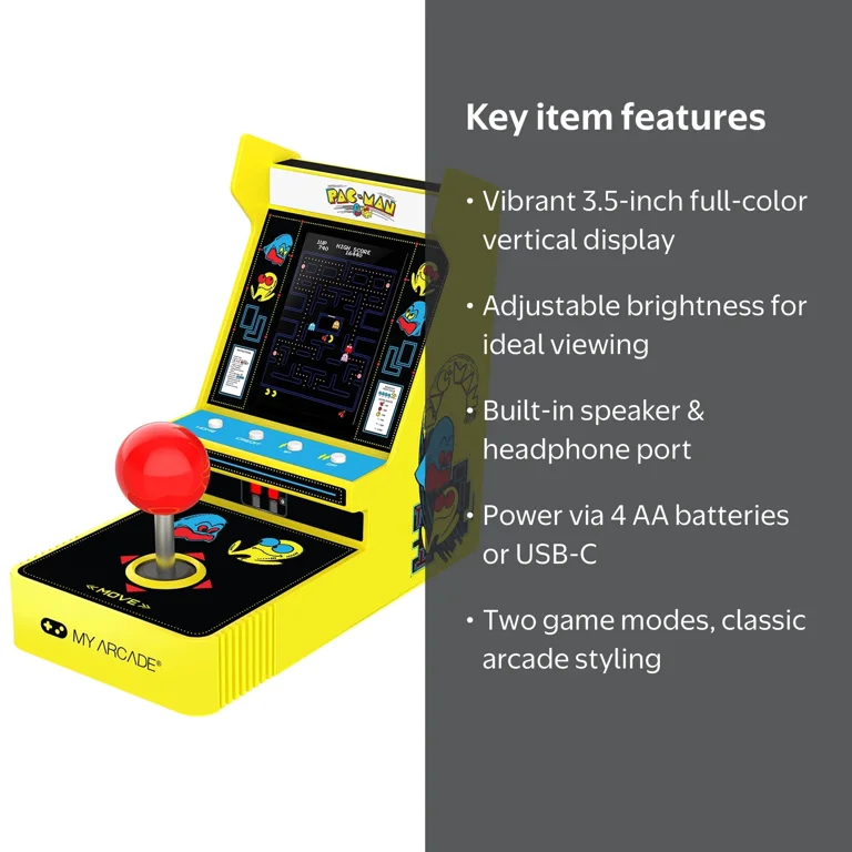 My Arcade Pac-Man Joystick Player Portable Retro Arcade - Walmart.com