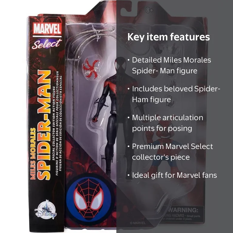 Marvel Select Miles Morales Spider-Man Action Figure with Spider