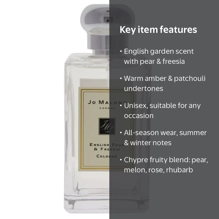 Jo Malone, English Pear and Freesia Cologne, 3.4 oz, Floral