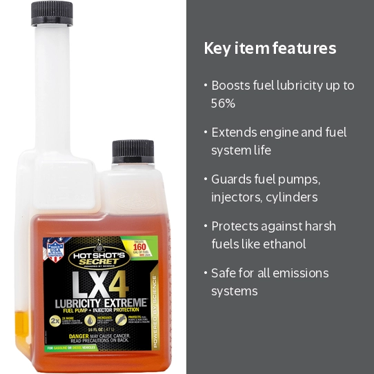 Lubrication Specialties, Fuel Additive, LX4 16 oz, Engine