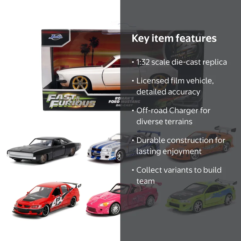 Jada Toys Fast & Furious 1:32 Die-Cast Collectible Car, Assorted