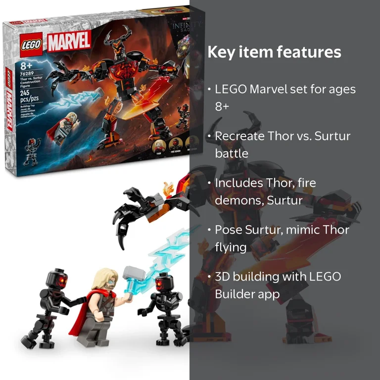 カナデル・りゅう LEGO, Marvel Thor vs. Surtur Construction Set, 76289, 245 Pieces