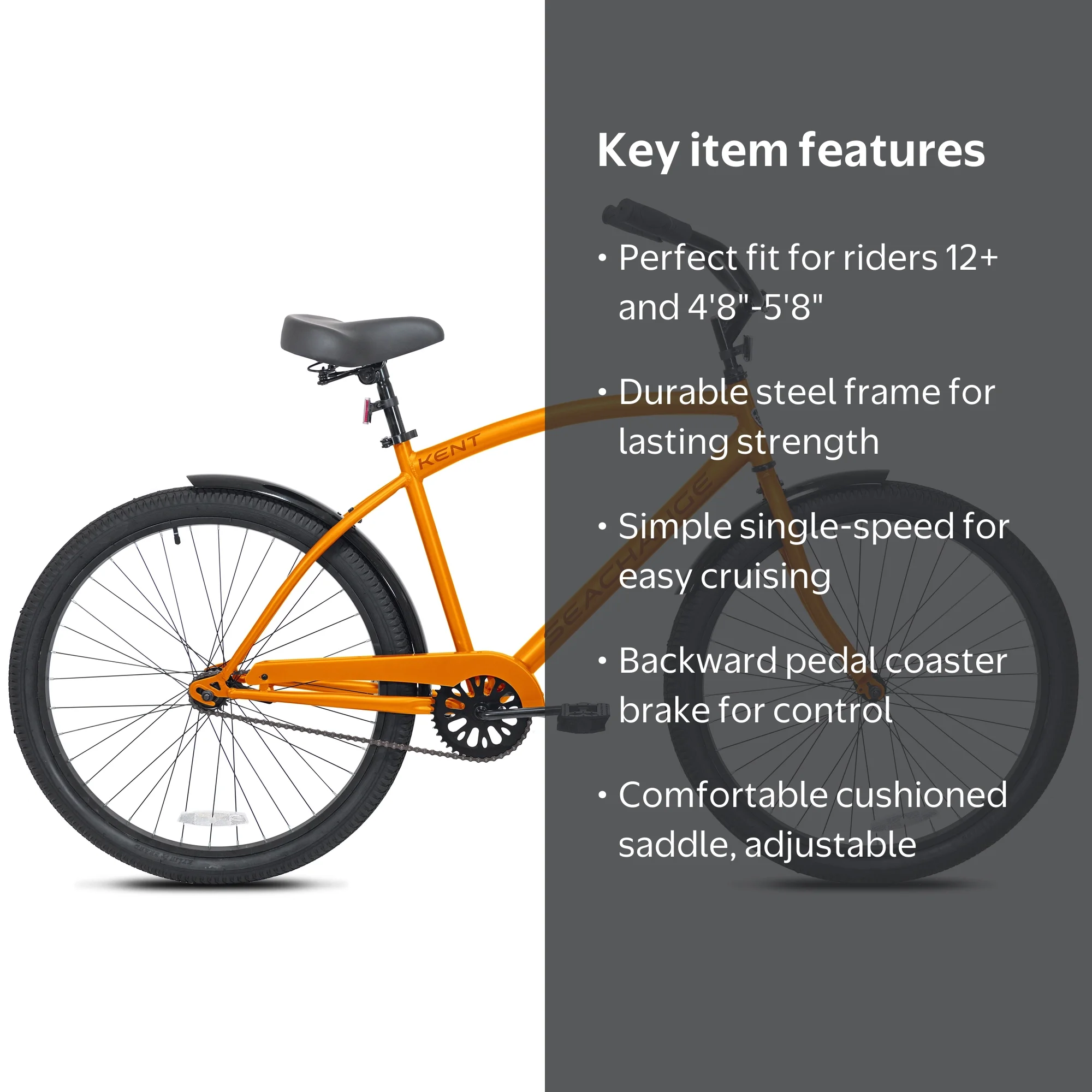 Kent Seachange 24-inch Boy's Cruiser Bicycle, Orange - Walmart.com