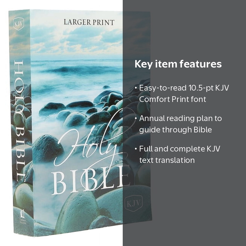 Thomas Nelson, Holy Bible, Larger Print Paperback, KJV, Study