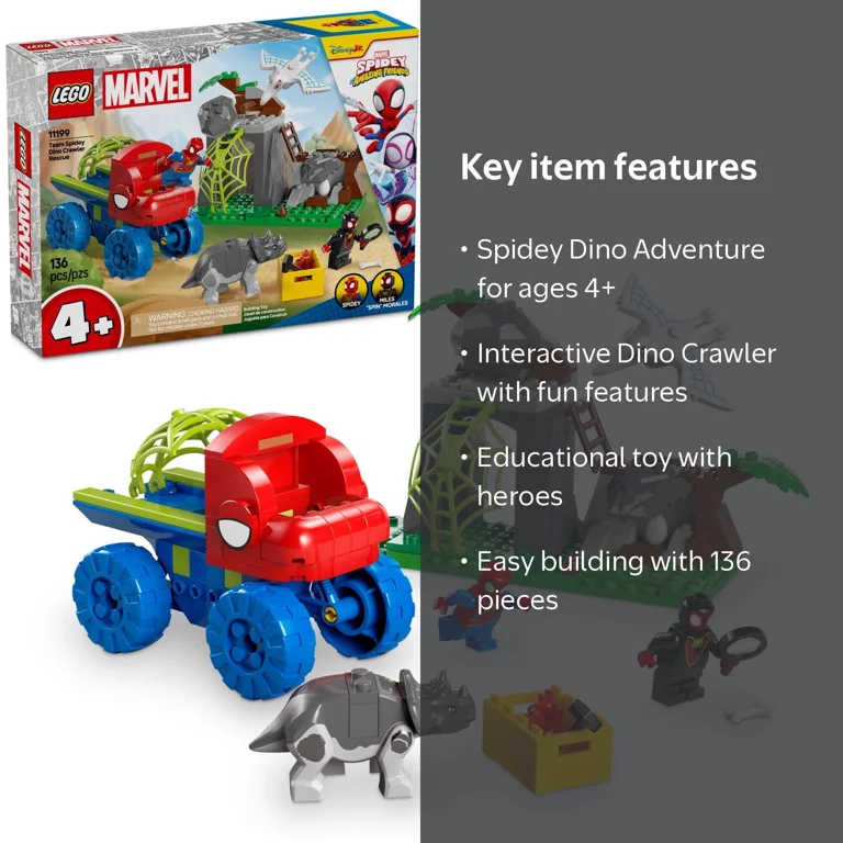 LEGO, Toy Set, Spider Man and Dinosaur Rescue, Ages 4+ - Walmart.com