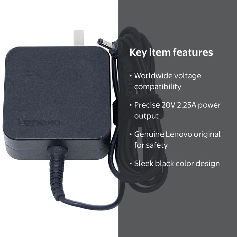 Lenovo, IdeaPad 330S-15IKB Power Supply, 81F5 20V 2.25A, Black