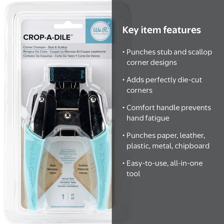 Crop-A-Dile Corner Chomper - Stub & Scallop Punch by We R Memory