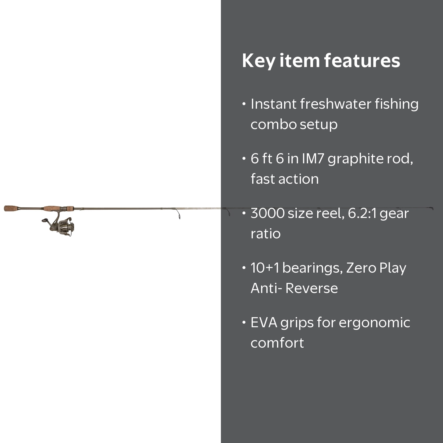 Realtree Sandstone 6 ft 6 in Medium Heavy Spinning Fishing Combo