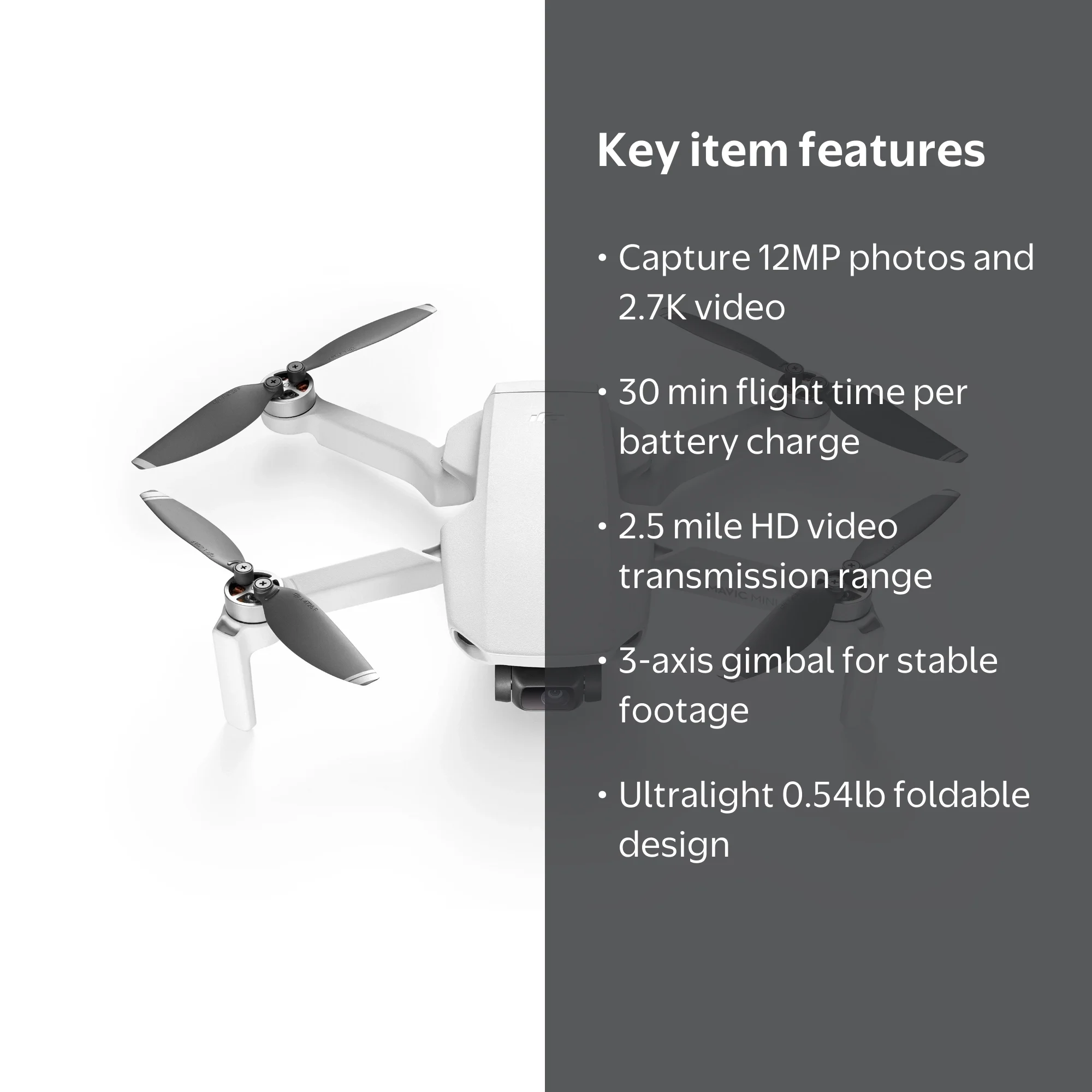 DJIマビックミニ(ドロン) DJI Mavic Mini -Foldable Drone With Remote Controller - Walmart.com
