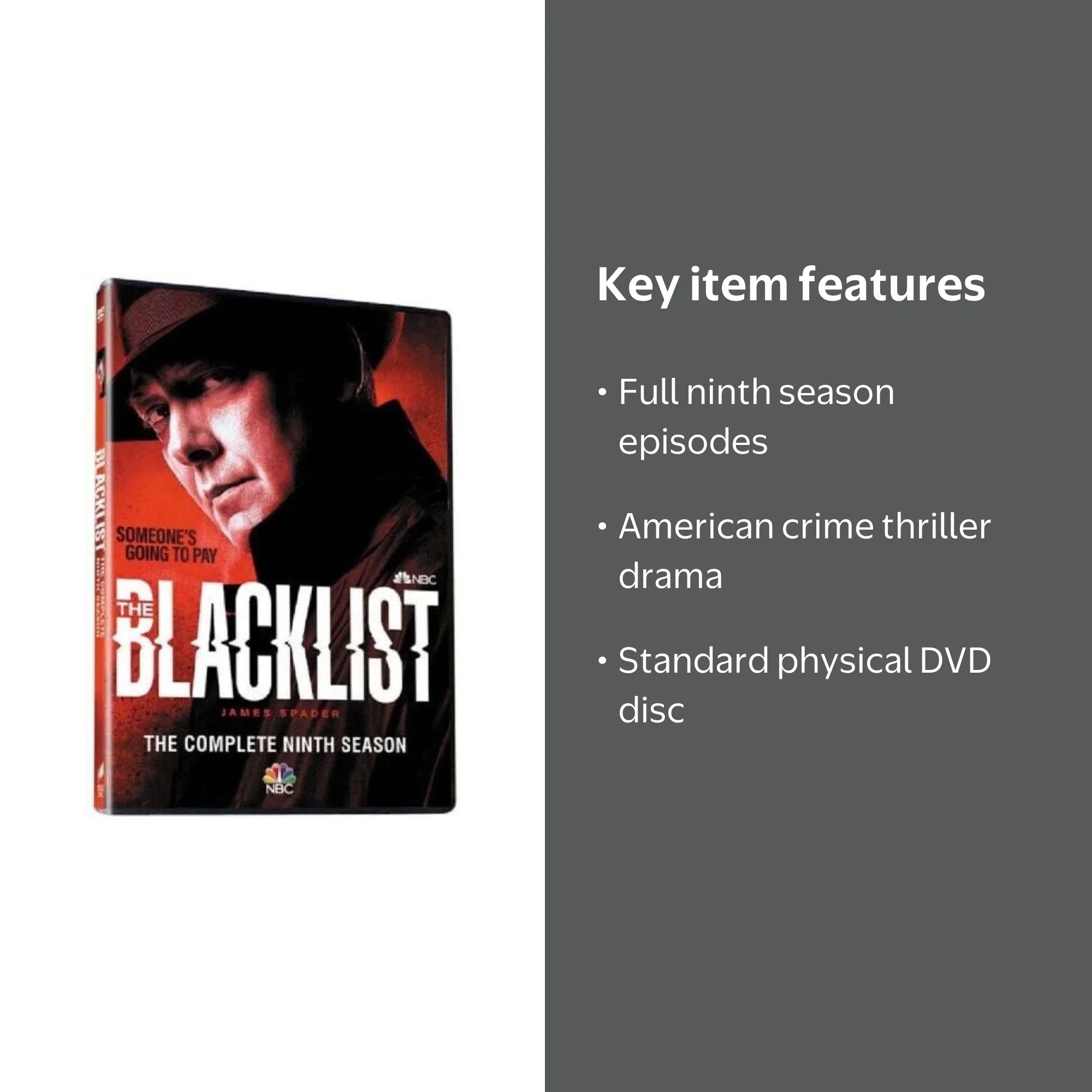 The Blacklist Season 9 DVD Box Set - Final Season - Walmart.com