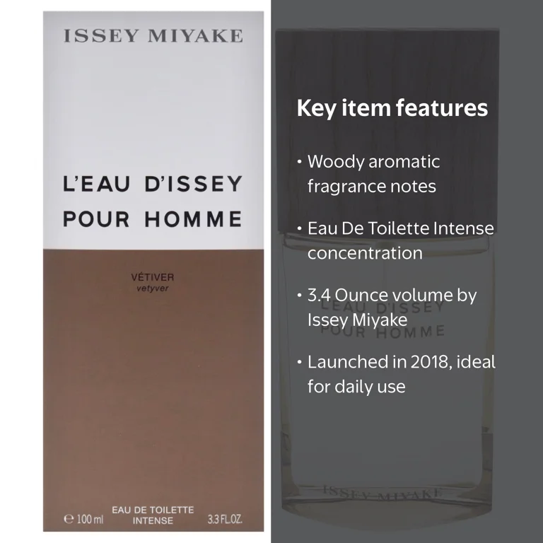 L'eau D'issey Pour Homme Vetiver EDT Intense, 3.4 oz - Walmart.com