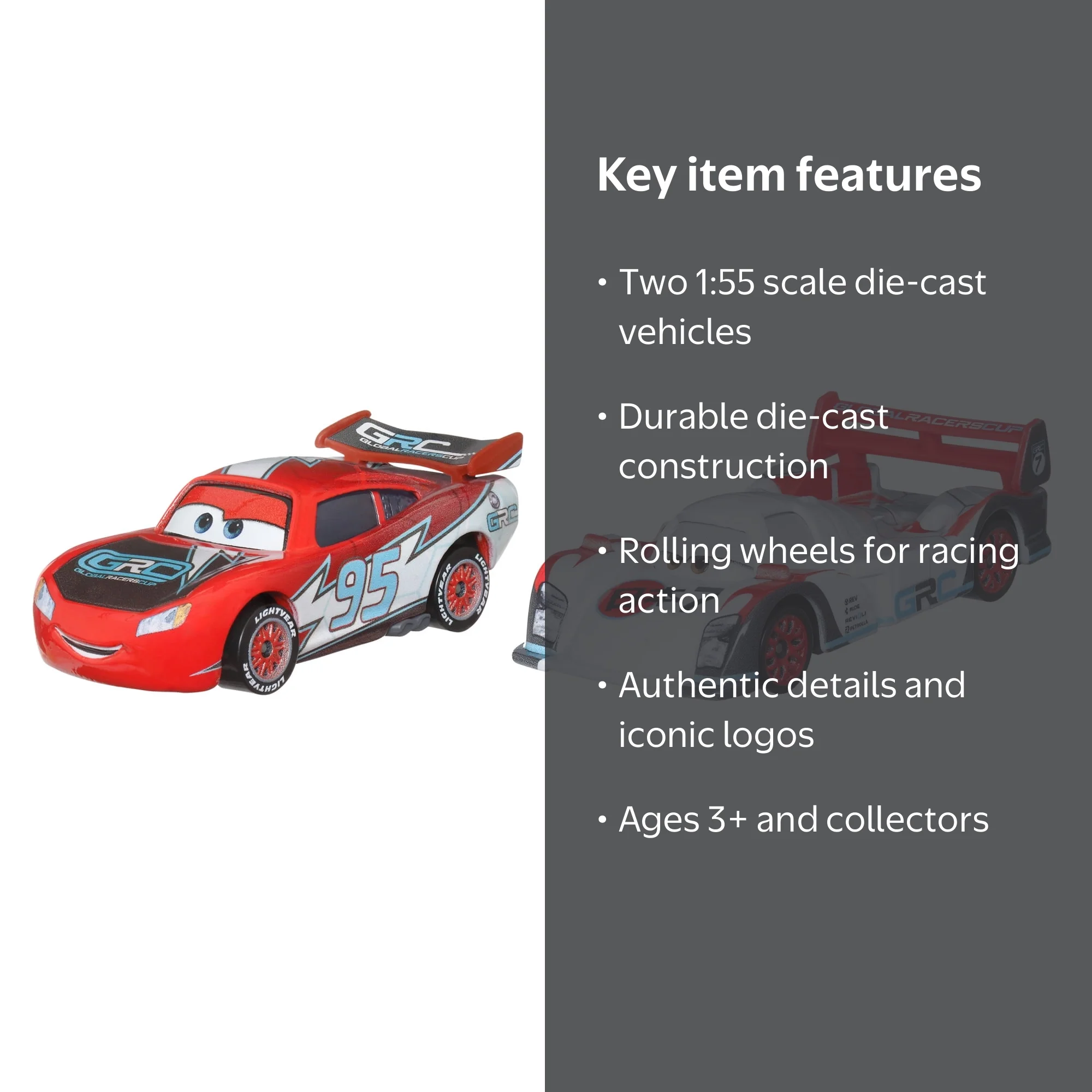 Disney Pixar Cars, 2-Pack Collection, 1:55 Scale Die-Cast Vehicles