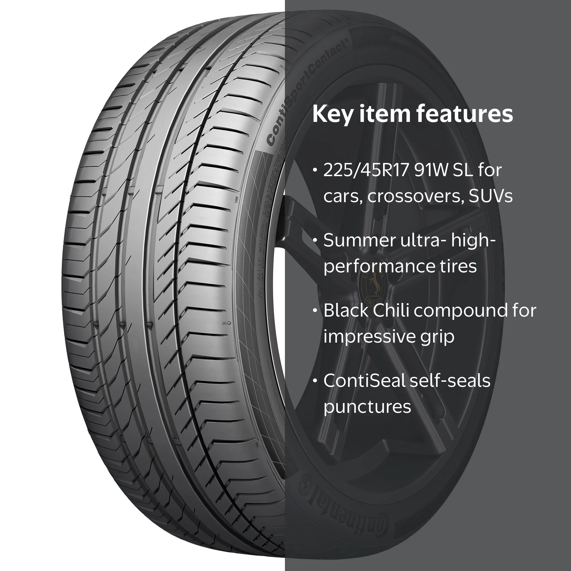Continental ContiSportContact 5 UHP Summer 225/45R17 91W Passenger