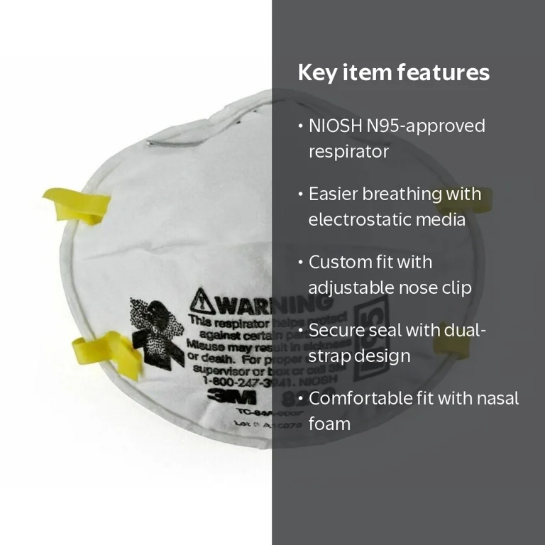 3M Particulate Respirator 8210, N95, Box of 20 HSA/FSA Eligible