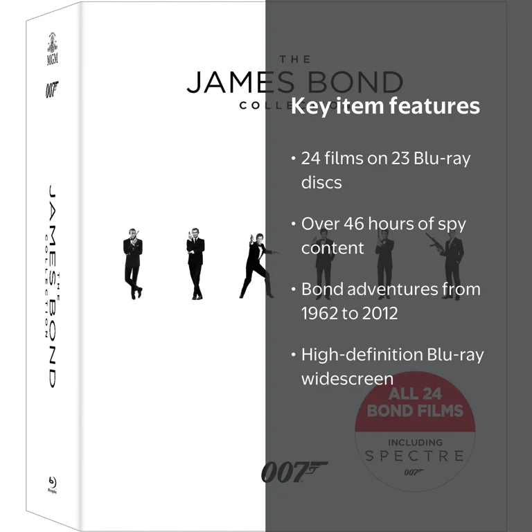 Anderson, James Bond Collection Blu-ray, 24 Films, 23 Discs
