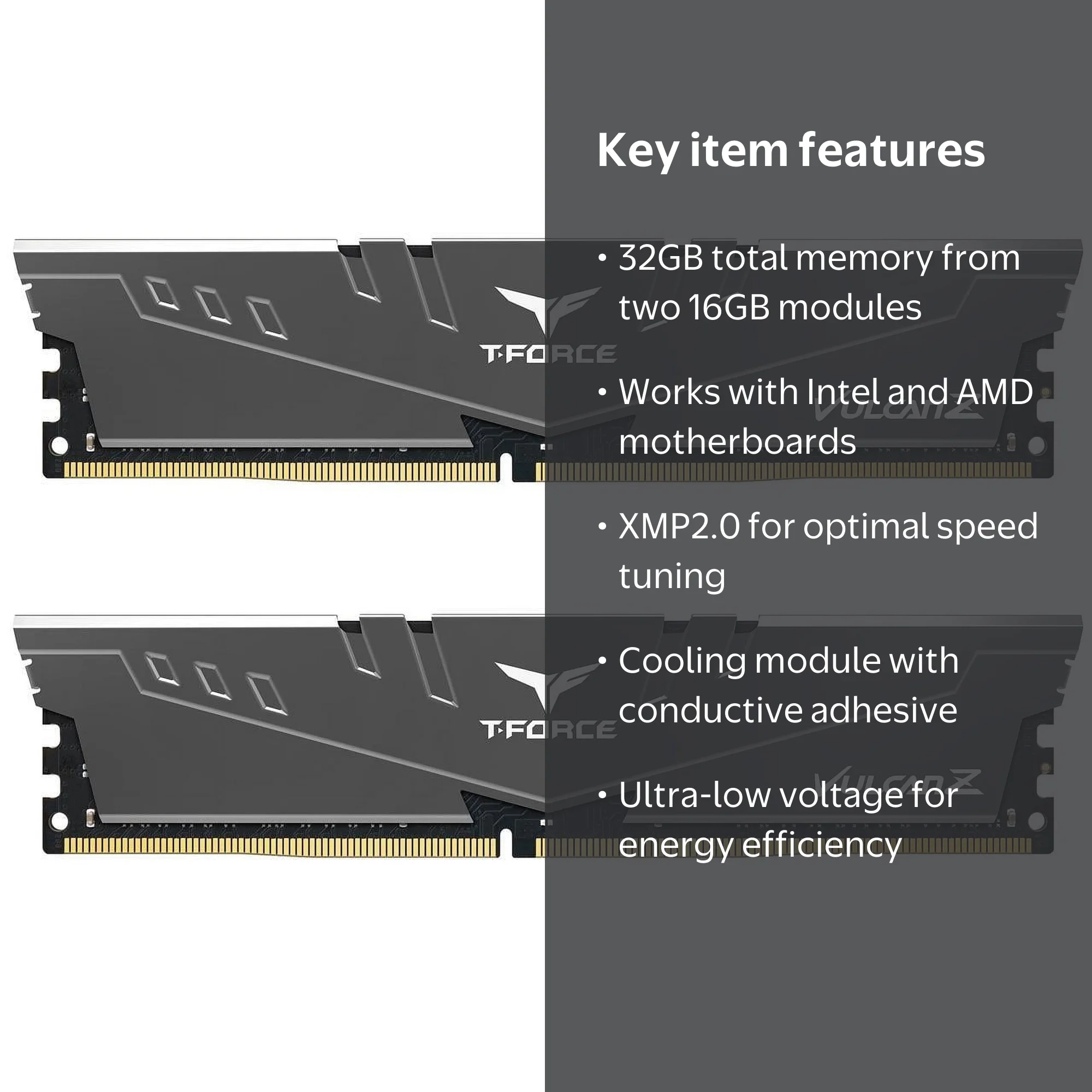 TEAMGROUP T-Force VULCAN Z 32GB (2 x 16GB) DDR4 SDRAM Memory Kit