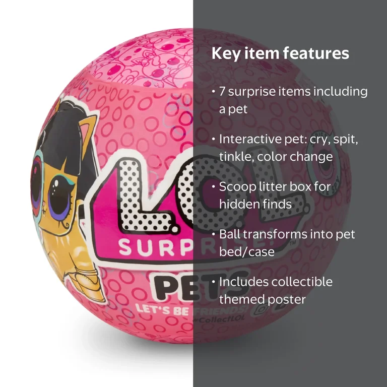 L.O.L. Surprise!, Pets Ball Series 4-2A, 7 Surprises, Pink
