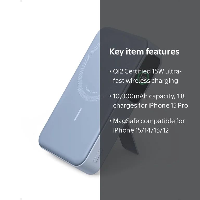 Anker, Power Bank, Qi2 Certified, 10,000mAh, Ultra-Fast MagSafe