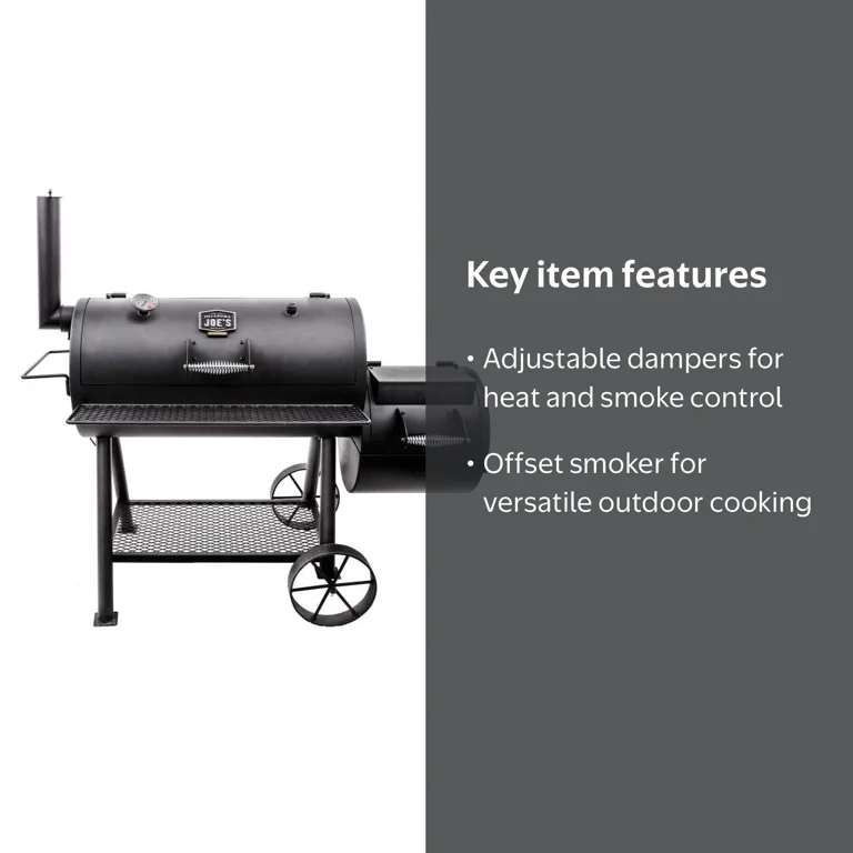 Oklahoma Joe's Highland Heavy-Duty Steel Offset Smoker with