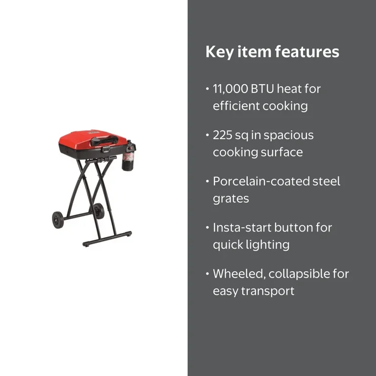 Coleman Portable Sportster 1-Burner Propane Grill with 11,000 BTUs