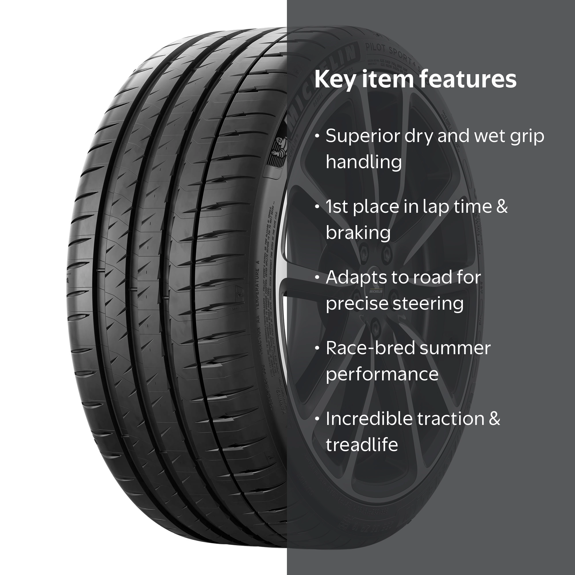 Michelin Pilot Sport 4 S Summer 245/45ZR18XL 100(Y) - Walmart.com