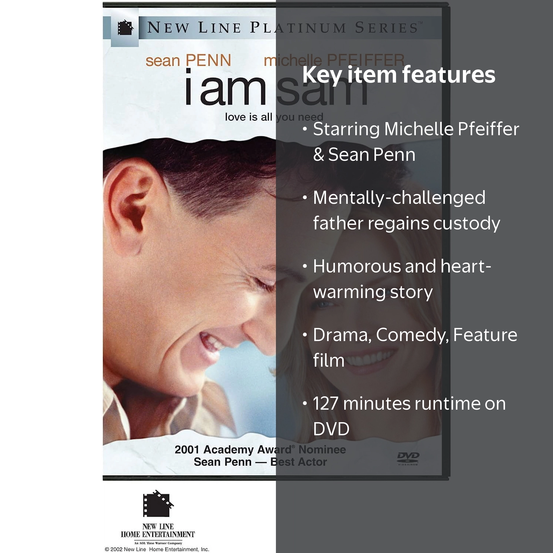 Warner Bros., DVD, I Am Sam, 127 mins, Drama/Comedy - Walmart.com