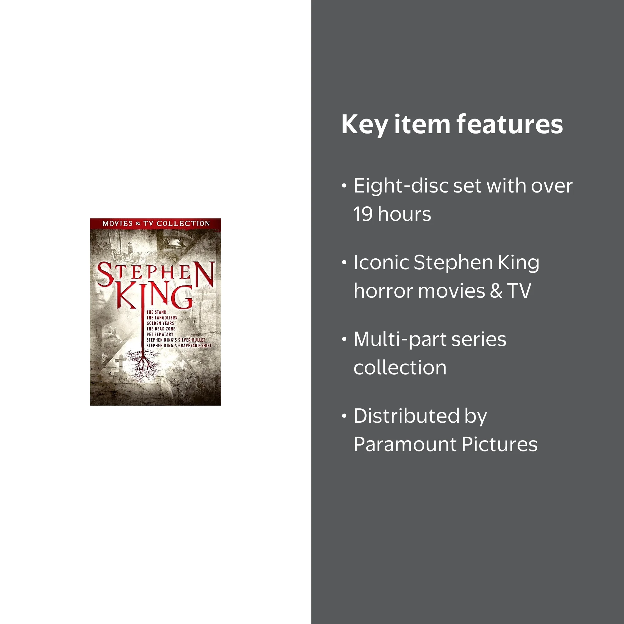 Stephen King: Movies & TV Collection (DVD), Paramount, Horror DVD