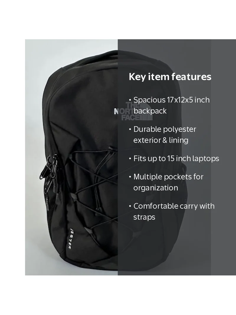 The North Face, Unisex Everyday Jester Laptop Backpack, OS, Black
