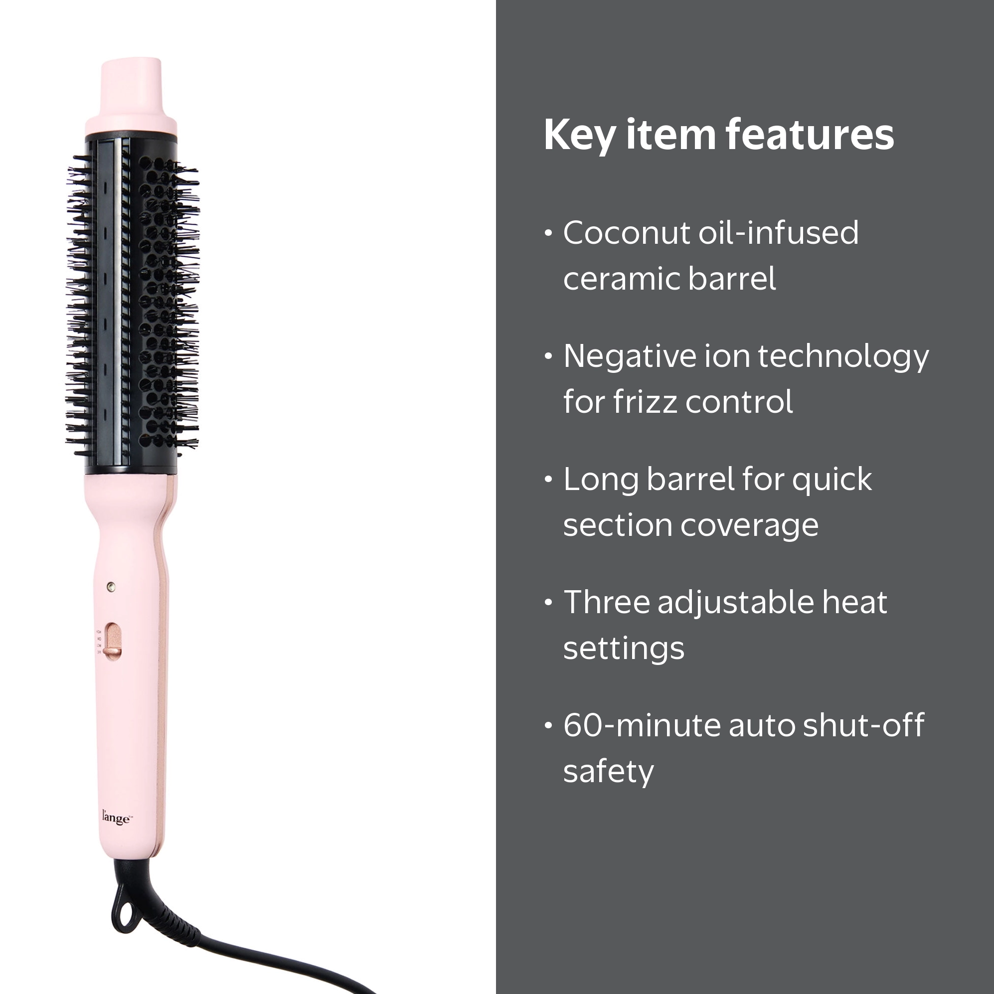 L'ange Hair BouceBabe Thermal Ionic Round Brush | 38mm Coconut Oil