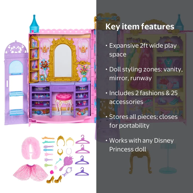 PRINCESS*¨* Disney Princess Ready for the Ball Closet Playset with Fashions