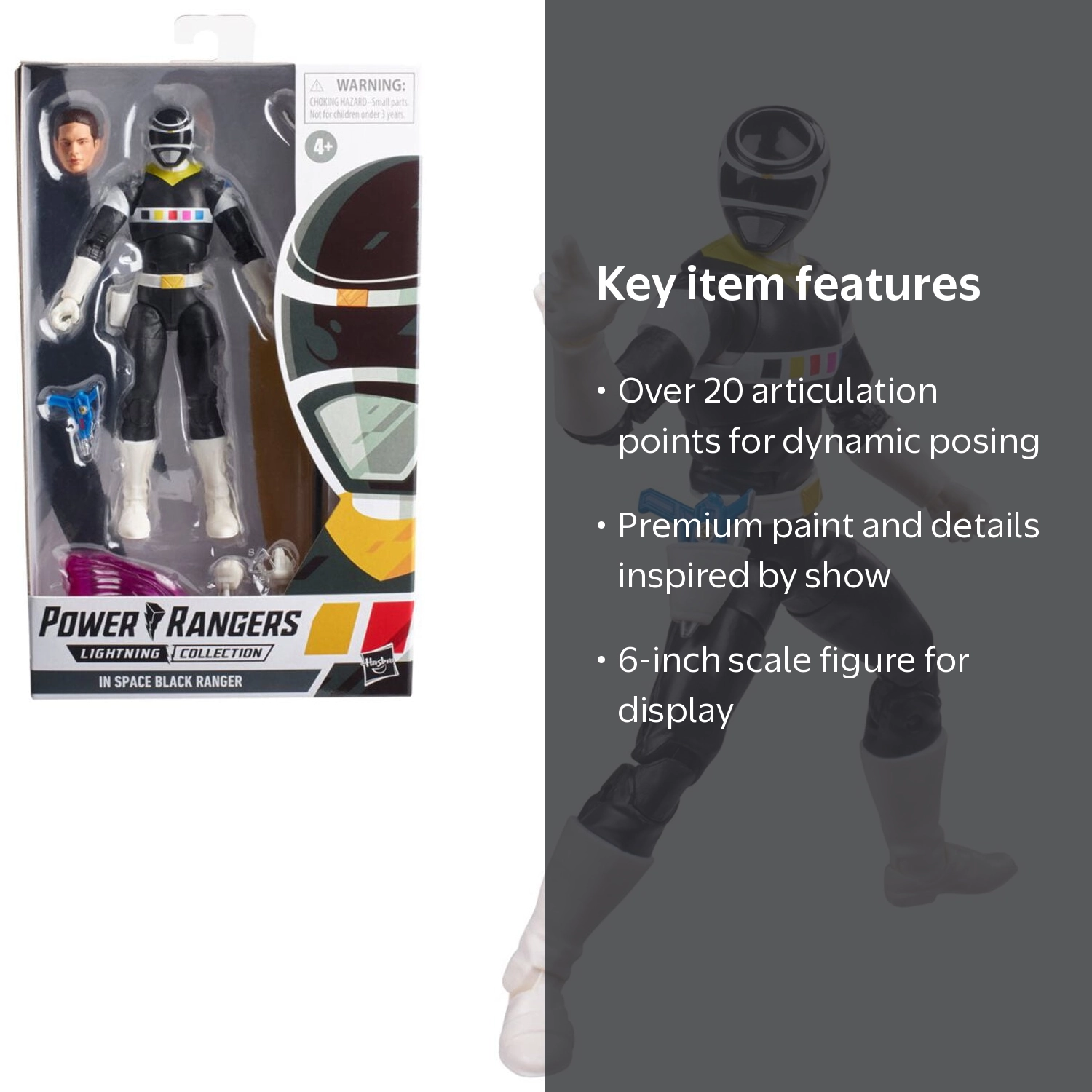 Hasbro Power Rangers Lightning Collection In Space Black Figure